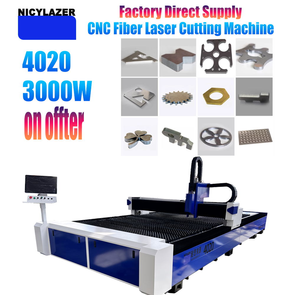 Industrial Laser Metal Cutting Machine - NICYLAZER CNC 3000W 4020 Fiber Lazer