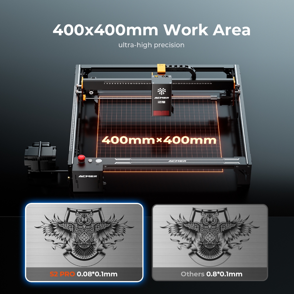 ACMER S2 PRO 36W/48W Lazer Gra - Industrial Laser Sensor incelemesi ve fiyatı